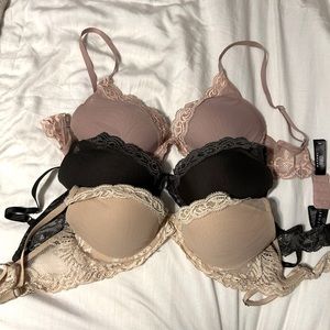 Natori Feather Contour Plunge Bra bundle 34C